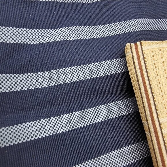 Vintage Pair Of Men's Pocket Squares Handkerchief Polyester 9 In Square - Picture 3 of 4